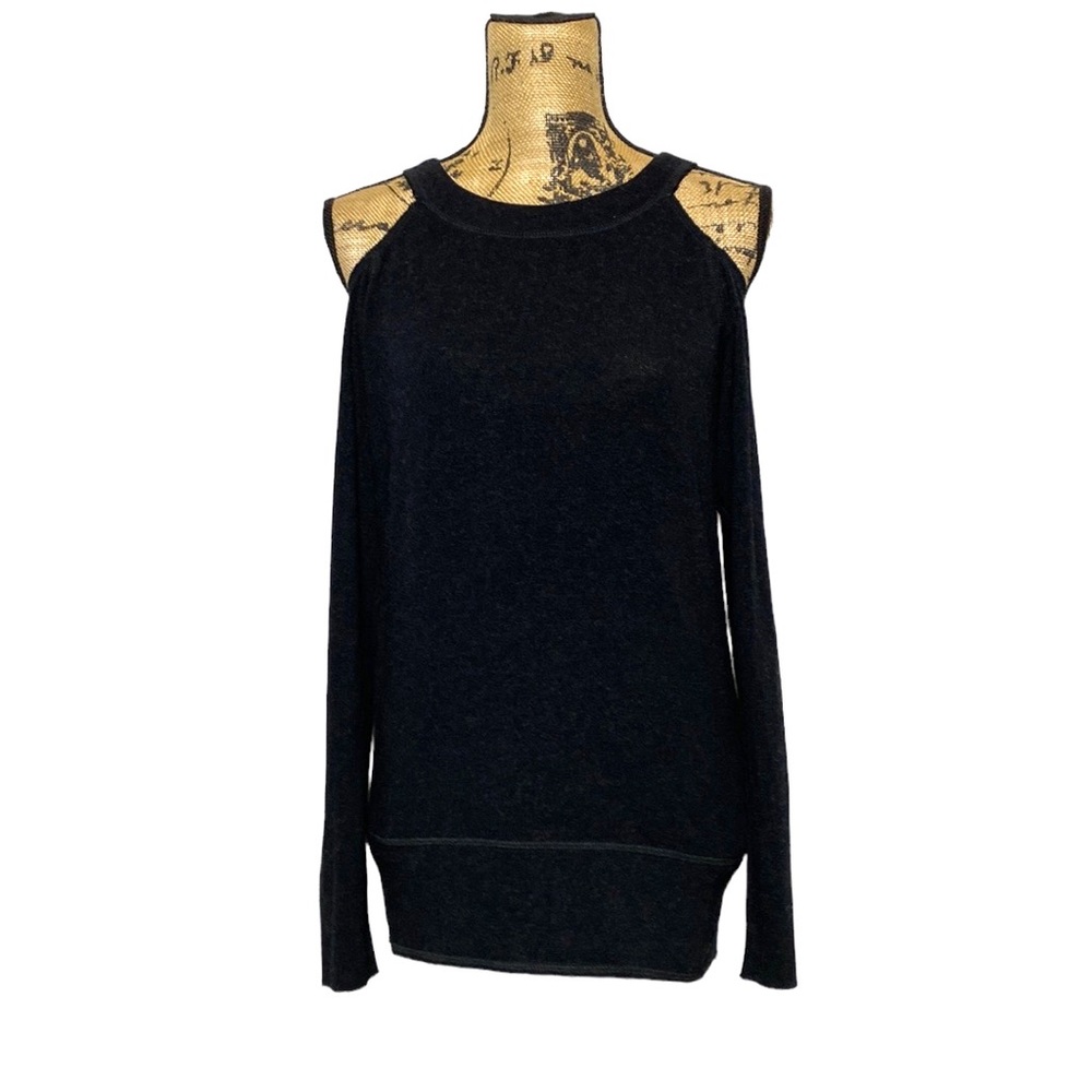 Bailey 44 Grey Cold Shoulder Long Sleeve Shirt S